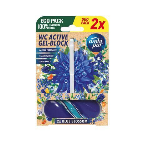 Ambipur aktív wc gél block 2x45g blossom