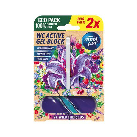 Ambipur aktív wc gél block 2x45g wild hibiskus
