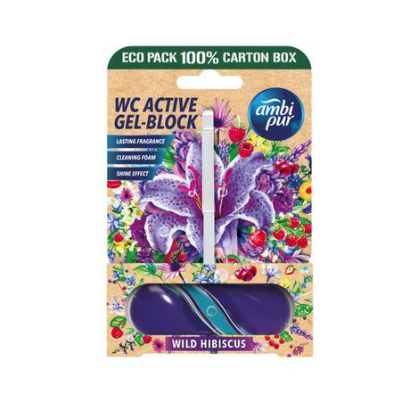 Ambipur aktív wc gél block 45g wild hibiskus