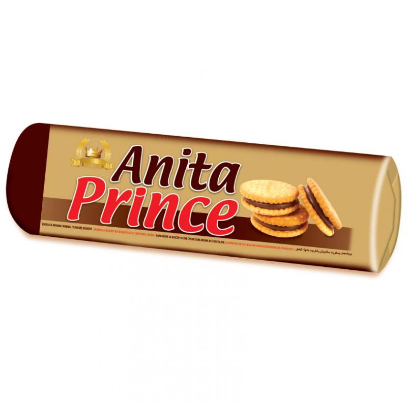 Anita Prince töltött keksz 125g kakaós krémmel