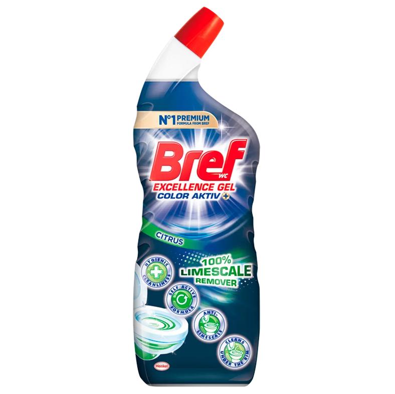 Bref Excellence Gel Color Activ+ Citrus folyékony WC tisztítószer 700 ml