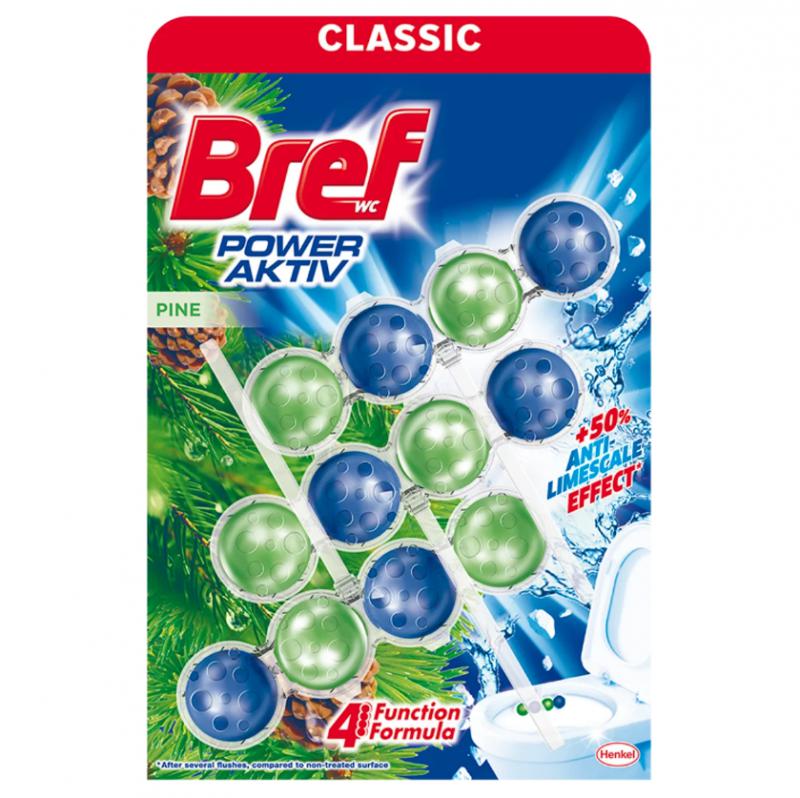 Bref Power Aktiv Pine WC frissítő 3 x 50 g