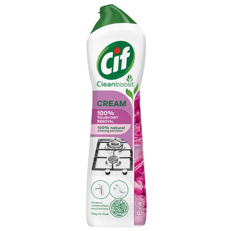 Cif Cleanboost Cream Pink súrolókrém 500 ml