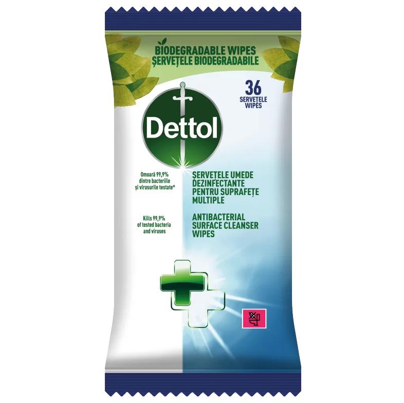 Dettol antibakteriális felülettisztító törlőkendő 36 db