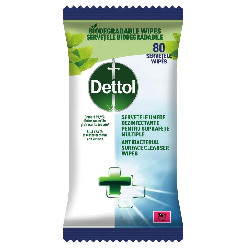 Dettol antibakteriális felülettisztító törlőkendő 80 db