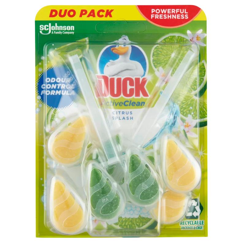 Duck Active Clean Citrus Splash WC-öblítő rúd 2 x 38,6 g (77,2 g)