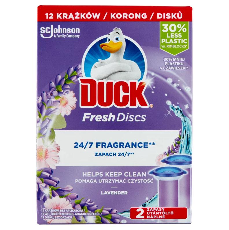 Duck Fresh Discs Levendula WC-öblítő korong utántöltő 2 x 36 ml (72 ml)