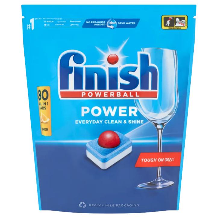 Finish Powerball Power All in 1 Citrom mosogatógép tabletta 80 db 1,28 kg