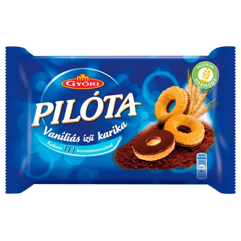 Győri Pilóta vaníliás ízű karika kakaós tejbevonómasszával 150 g