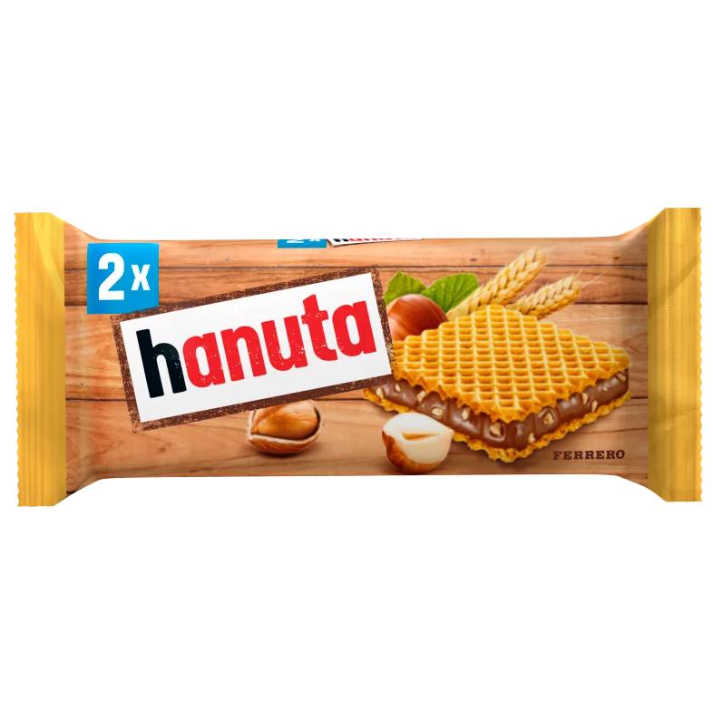 Hanuta ropogós ostya mogyorós-kakaós töltelékkel 2 x 22 g (44 g)