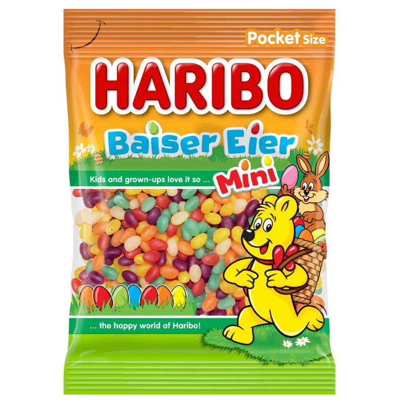 Haribo Baiser Eier Mini gyümölcsízű habosított gumicukorka drazsé 90 g