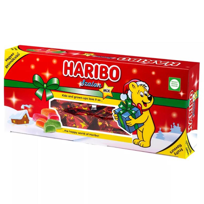 Haribo Szalon-Mix vegyes gyümölcsízű kandírozott zselés szaloncukor 300 g