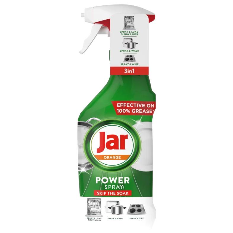 Jar Power Spray, 3 az 1-ben,Könnyű tisztítás és ragyogás az edényekhez és a konyhához,narancs,500 ml