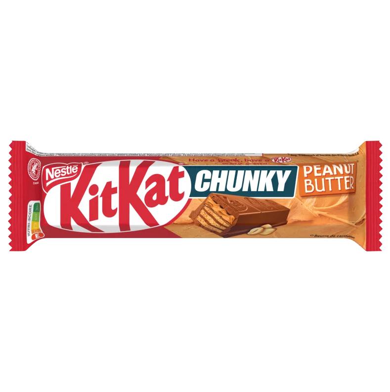 KitKat Chunky földimogyorós krémmel bevont ropogós ostya tejcsokoládéban 42 g