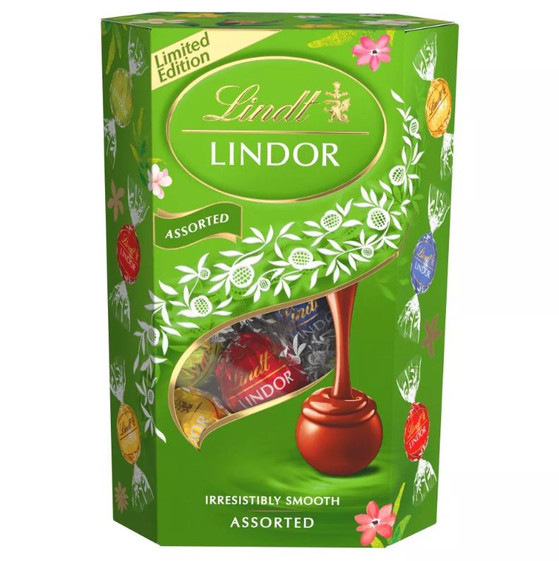 Lindor csokoládé golyók 200g green díszdobozban