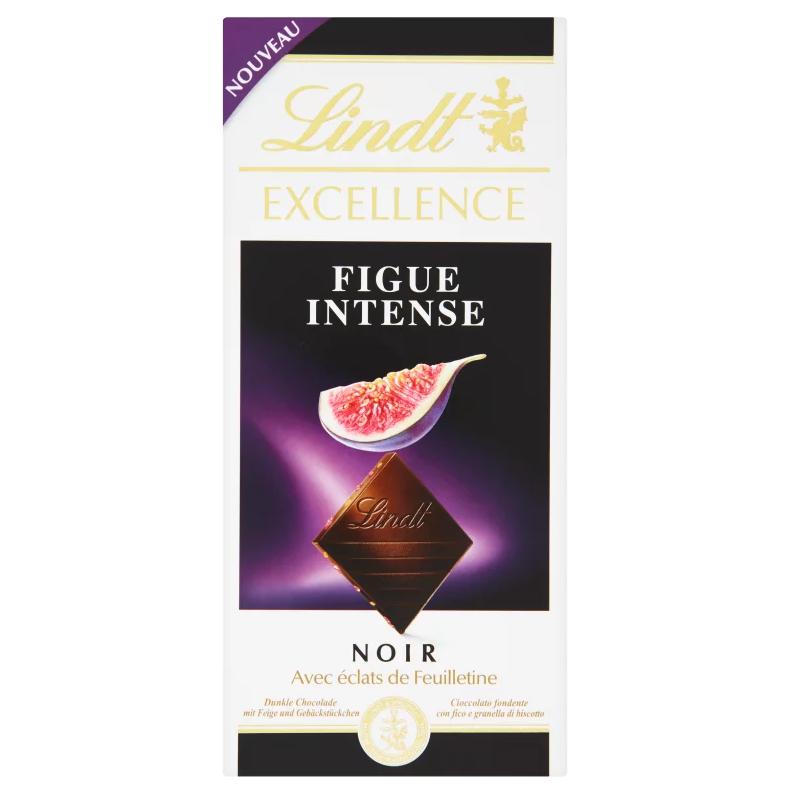 Lindt Excellence Figue Intense étcsokoládé fügével és kekszdarabokkal 100 g