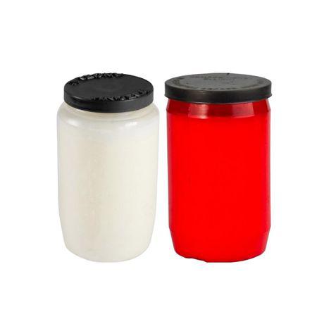 Mécses betét olaj 90g 9,5cm 30h piros/fehér