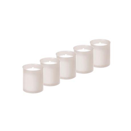 Mécses betét P30 5db-os 5cm 30g 6-8h piros/fehér
