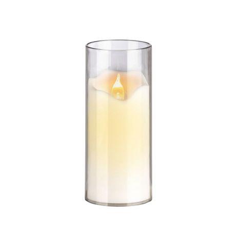 Mécses LED Candle 562 12,5x5,5cm átlátszó hengerben (elemmel)