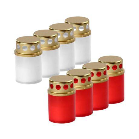 Mécses műanyag LA BD 8cm 25g 8h piros/fehér