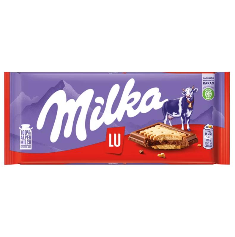 Milka alpesi tejcsokoládé ropogós keksszel 87 g