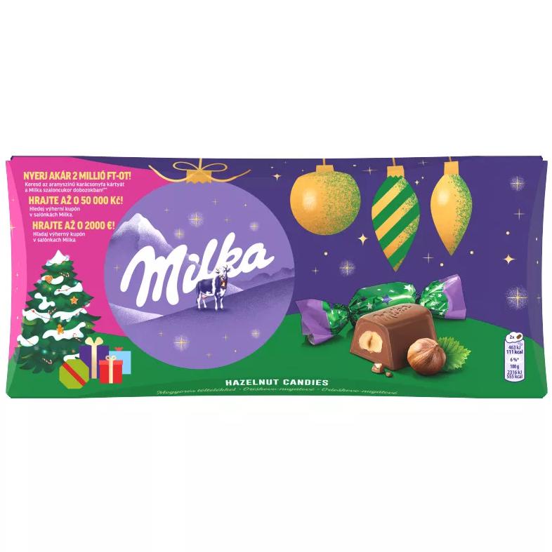 Milka mogyorókrémes szaloncukor 255g