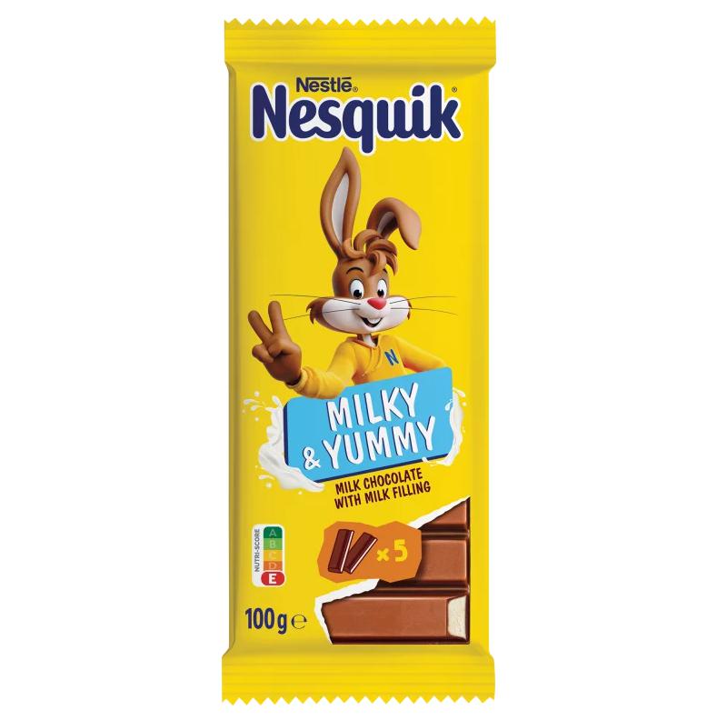 Nesquik Milky & Yummy tejes krémmel töltött tejcsokoládé 100 g