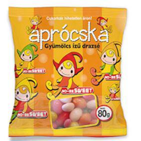 No-Be Sweet  Aprócska Gyümölcs ízű drazsé cukorka 70g