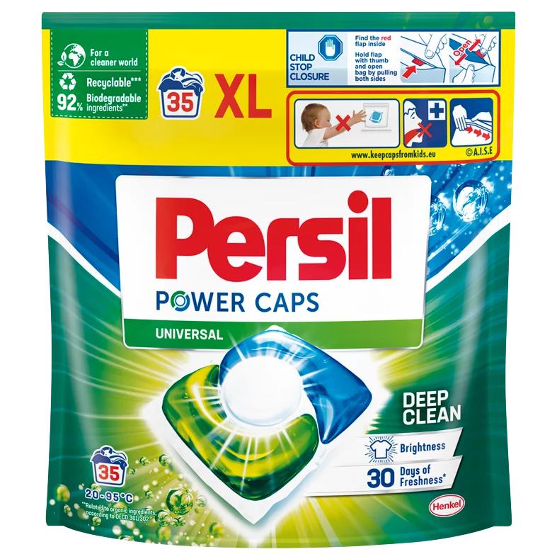 Persil Power Caps mosószer koncentrátum gépi mosáshoz fehér és világos ruhadarabokhoz 35 mosás 490 g