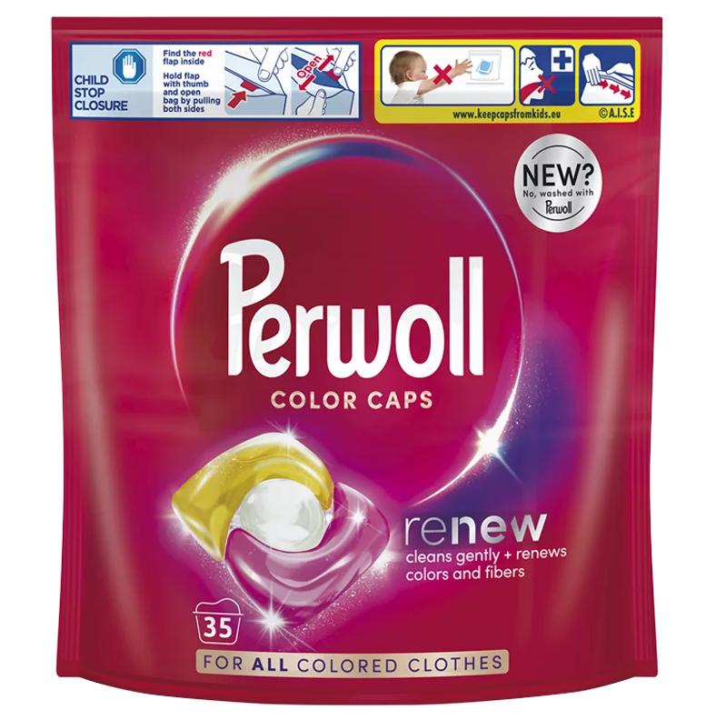 Perwoll Renew Color finommosószer koncentrátum gépi mosáshoz színes ruhaneműkhöz 35 mosás 472,5 g