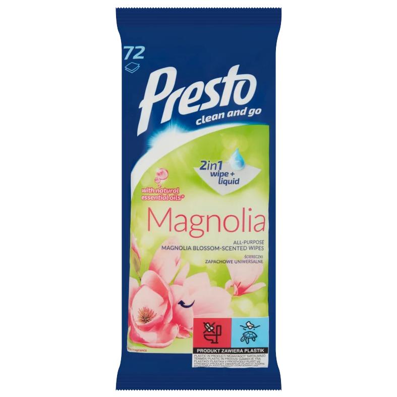 Presto Magnolia univerzális nedves törlőkendő 72 db