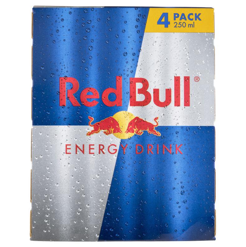 Red Bull magas koffeintartalmú szénsavas energiaital 4 x 250 ml