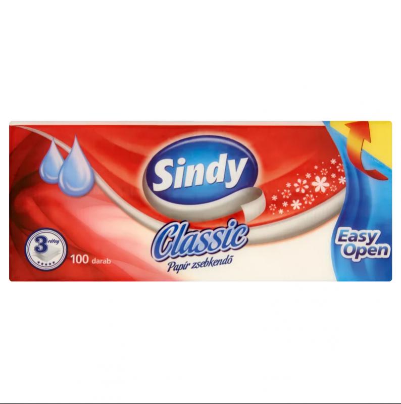 Sindy Classic papírzsebkendő 3 rétegű 100 db