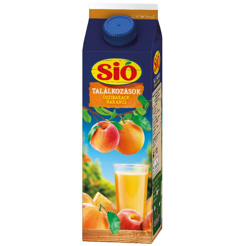Sió gyümölcsital 1l őszibarack-narancs 12%