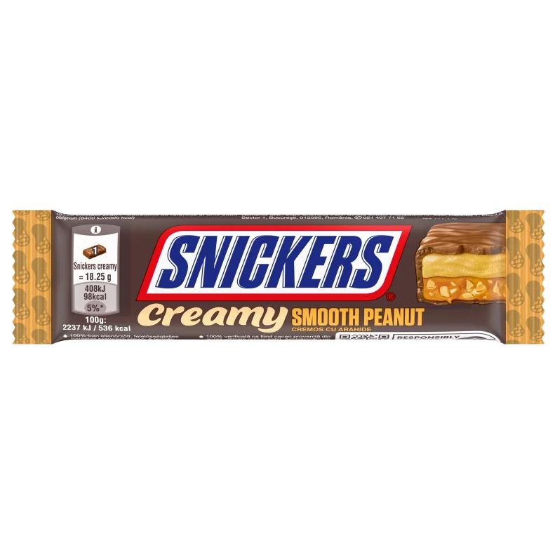 Snickers Creamy tejcsokoládé földimogyorókrémmel karamellával 2 x 18,25 g (36,5 g)
