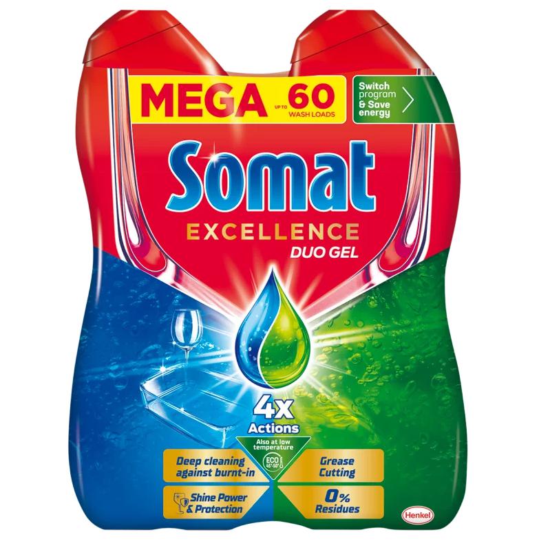 Somat Excellence Duo Gel mosogatógél 2 x 540 ml