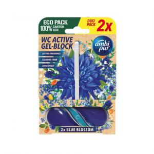 Ambipur aktív wc gél block 2x45g blossom