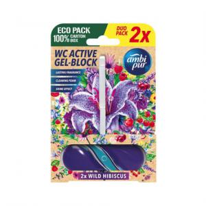 Ambipur aktív wc gél block 2x45g wild hibiskus