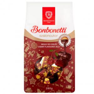 Bonbonetti szaloncukor 280g meggy ízű zselés étcsokoládéval mártott