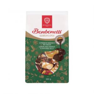 Bonbonetti szaloncukor 280g válogatás étcsoki zselés citrom-narancs
