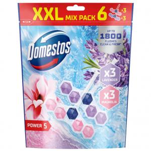 Domestos Power 5 Magnolia/Lavender WC frissítő blokk 6 x 50 g