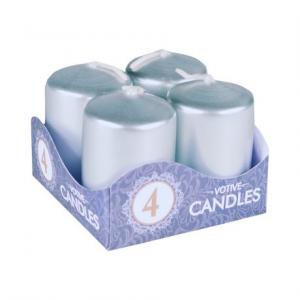 Gyertya adventi 230g 4db-os metál ezüst