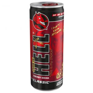 HELL Classic tuttifruttiízű, koffeintartalmú, szénsavas, alkoholmentes ital 250 ml