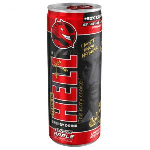 HELL Strong alma- és tuttifruttiízű, koffeintartalmú, szénsavas ital 250 ml