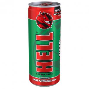 HELL Strong görögdinnye- és tuttifruttiízű, koffeintartalmú, szénsavas energiaital 250 ml