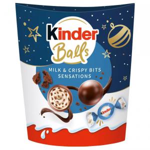 Kinder Balls Milk &Crisp; tejcsokoládé golyók tejes krémmel és ropogós kakaós darabkákkal töltve 90 g