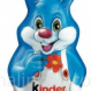 Kinder tejcsokoládé üreges nyúl figura 160g