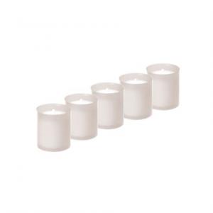 Mécses betét P30 5db-os 5cm 30g 6-8h piros/fehér