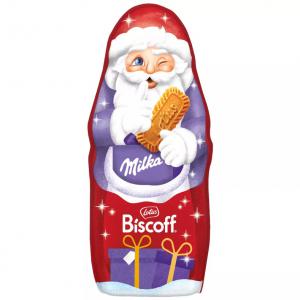 Milka tejcsokoládé mikulás 95g karamellizált Lotus Biscoff keksszel