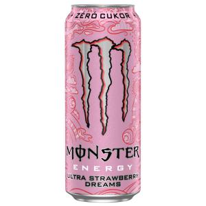Monster Energy Ultra Strawberry Dreams szénsavas eper ízű ital koffeinnel 500 ml